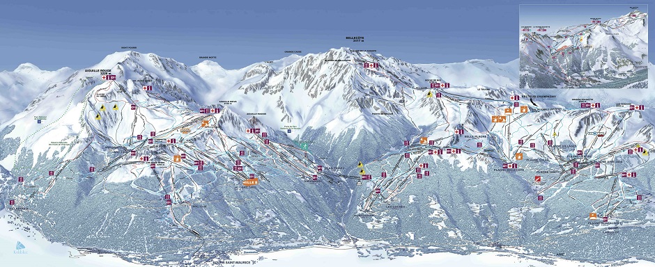 Paradiski Piste Map 2016